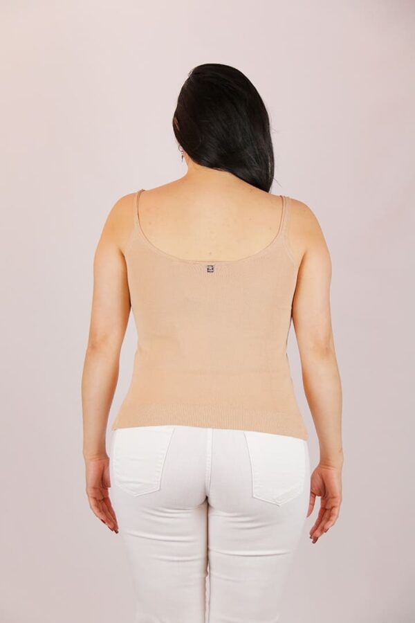 Top viscosa spalline beige - immagine 3