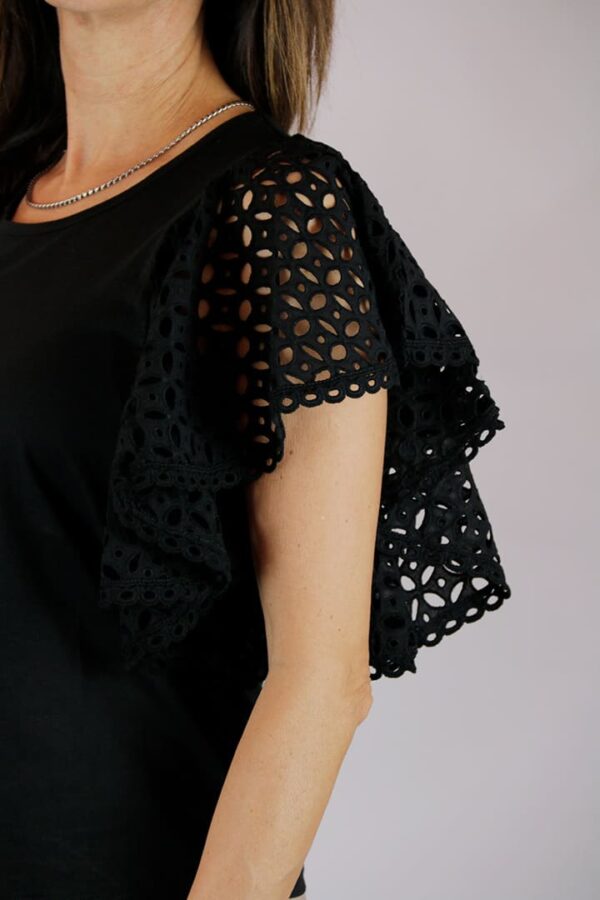 T-shirt cotone nero - immagine 3