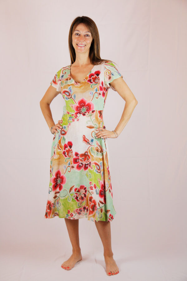 Vestito Donna in Lino Fantasia - immagine 2