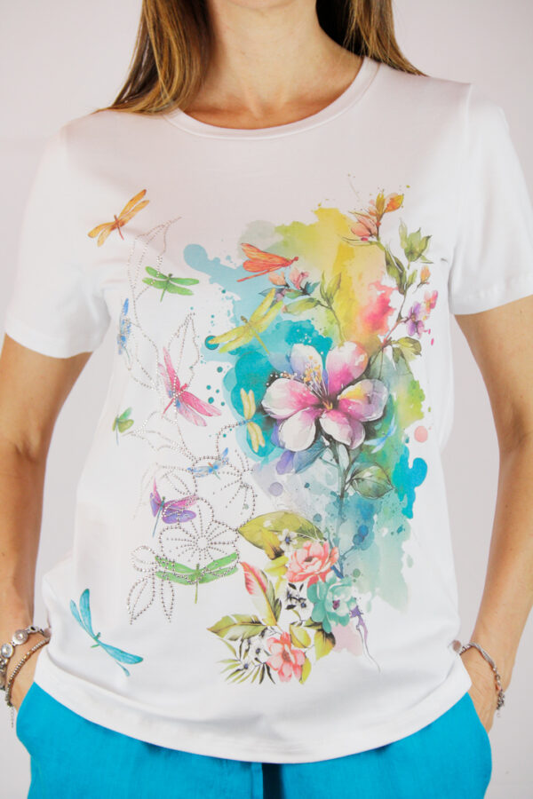 T-shirt libellule cotone - immagine 4