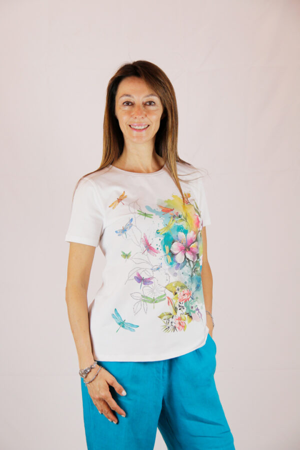 T-shirt libellule cotone - immagine 2