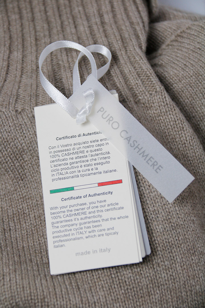 Maglia in puro cashmere colore nocciola - immagine 5