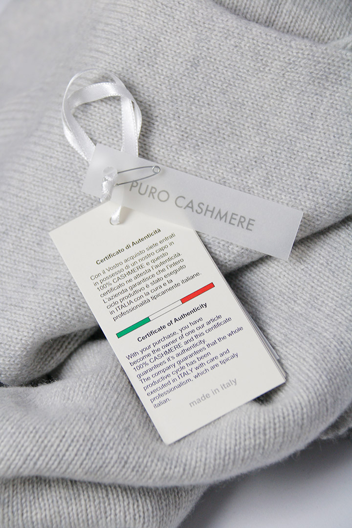 Maglia in puro cashmere grigio perla - immagine 6
