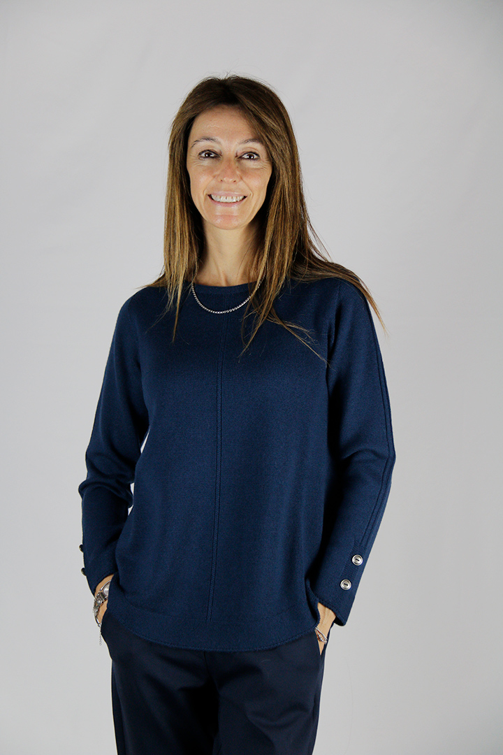 Maglia in pura lana vergine blu