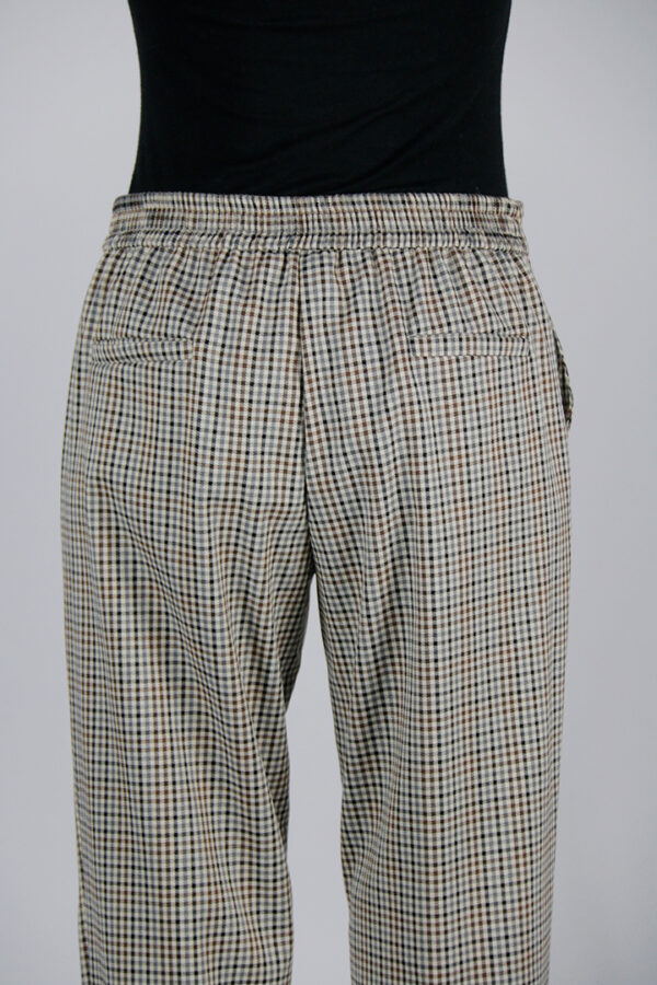 Pantalone quadrettato elasticizzato con molla dietro - immagine 7