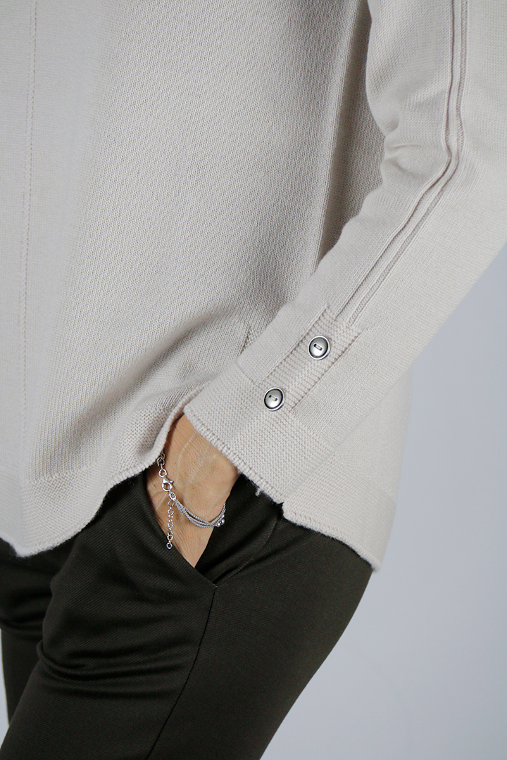 Pantalone in tessuto bielastico gamba asciutta colore moro - immagine 3