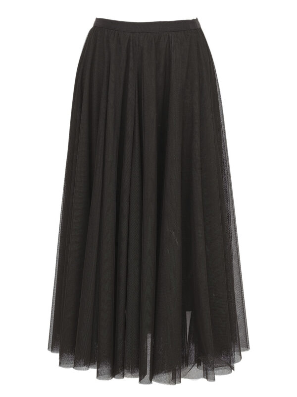 Gonna lunga in tulle con cintura elastica in vita