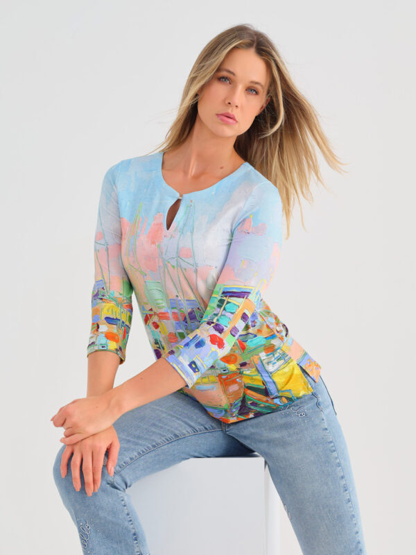 Maglia estiva fantasia multicolor DOLCEZZA art 731 - immagine 3