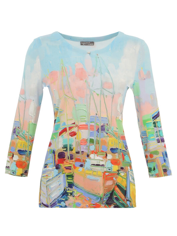 Maglia estiva fantasia multicolor DOLCEZZA art 731 - immagine 4