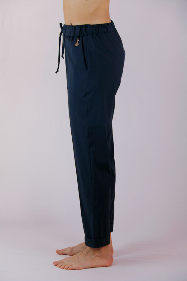 Pantalone blu estivo cotone art 991 - immagine 2
