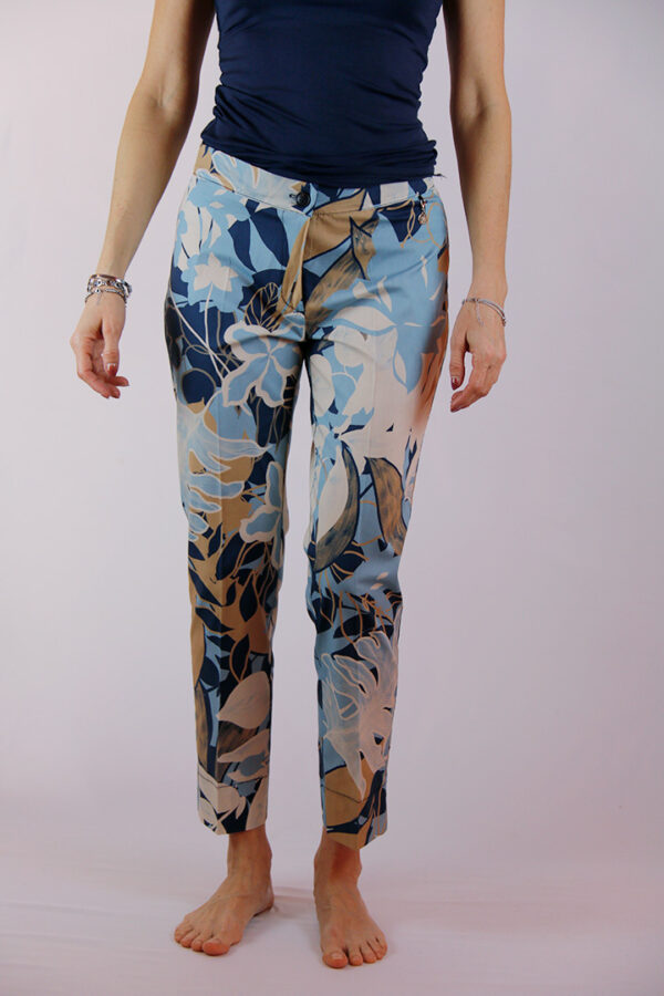 Pantalone il tela di cotone fantasia