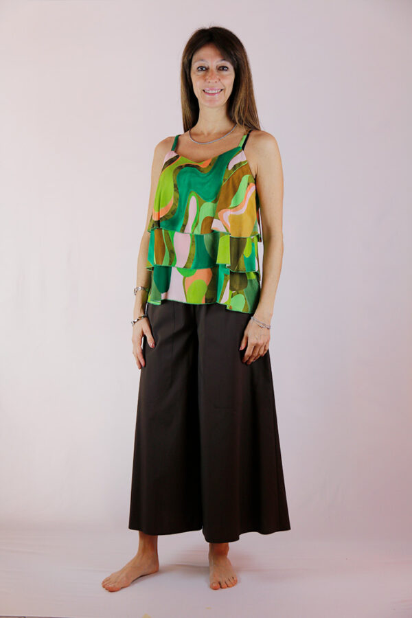 Top viscosa fantasia multicolor