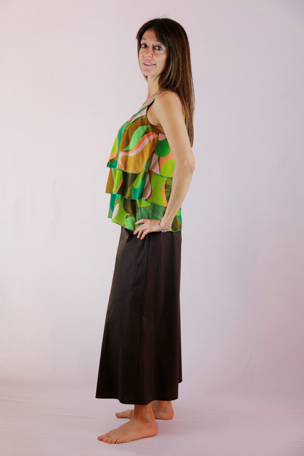 Pantagonna in cotone colore moro - immagine 3