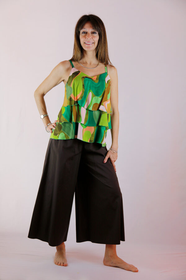 Pantagonna in cotone colore moro - immagine 2