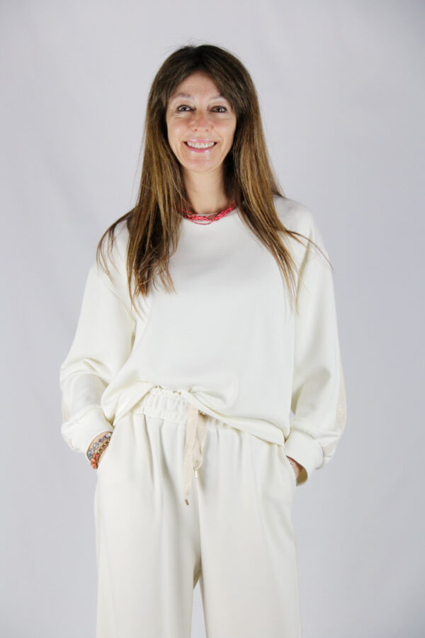 maglia fluida avorio - immagine 3