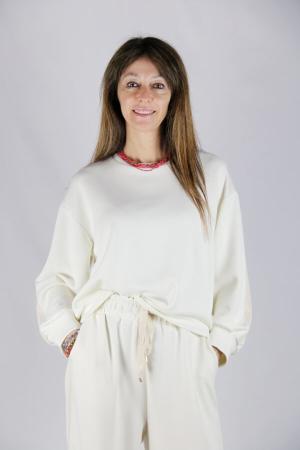 maglia fluida avorio - immagine 2