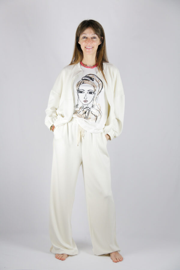 giubbino leggero avorio sporty chic - immagine 3