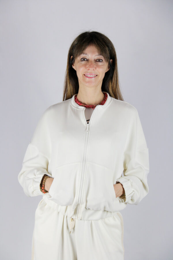 giubbino leggero avorio sporty chic - immagine 2