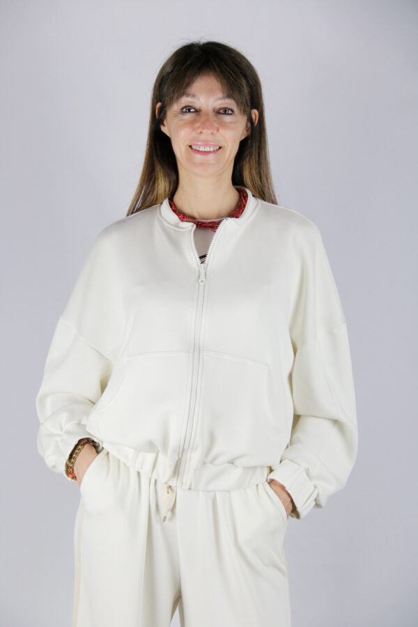 giubbino leggero avorio sporty chic