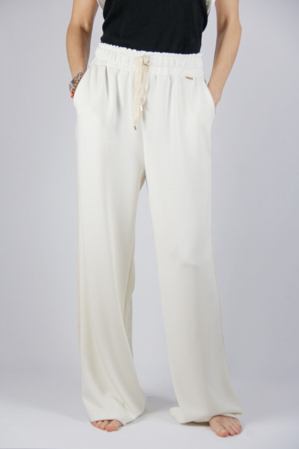 Pantalone fluido avorio