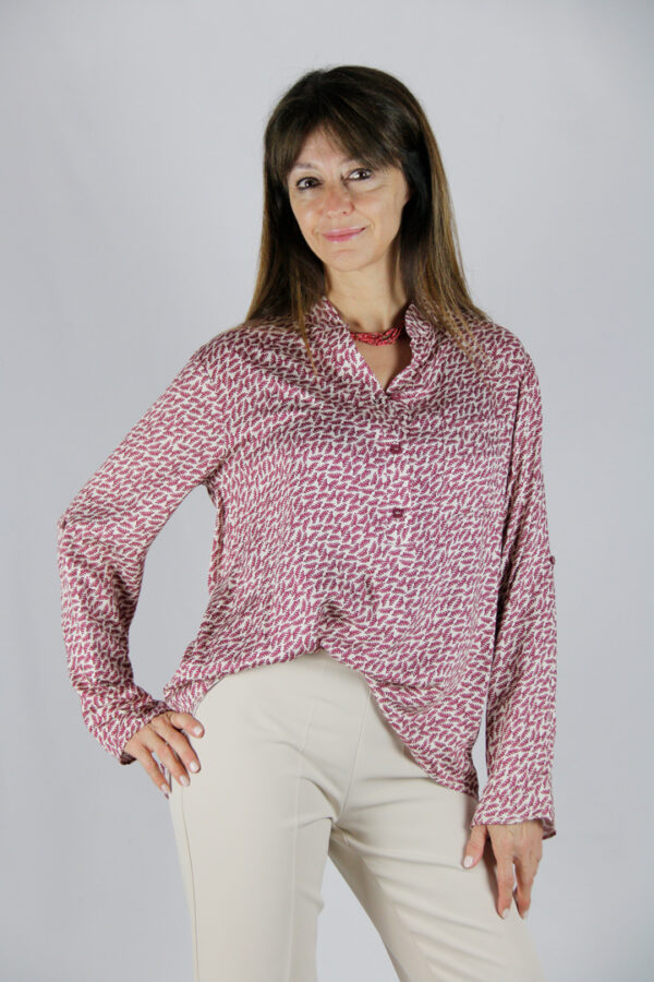 Camicia viscosa micro fantasia