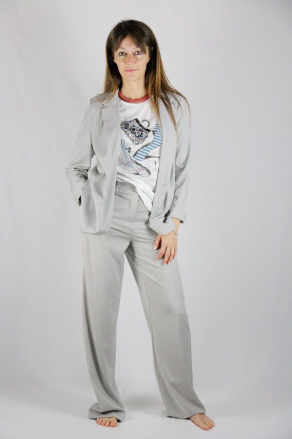 Tailleur grigio perla - immagine 5