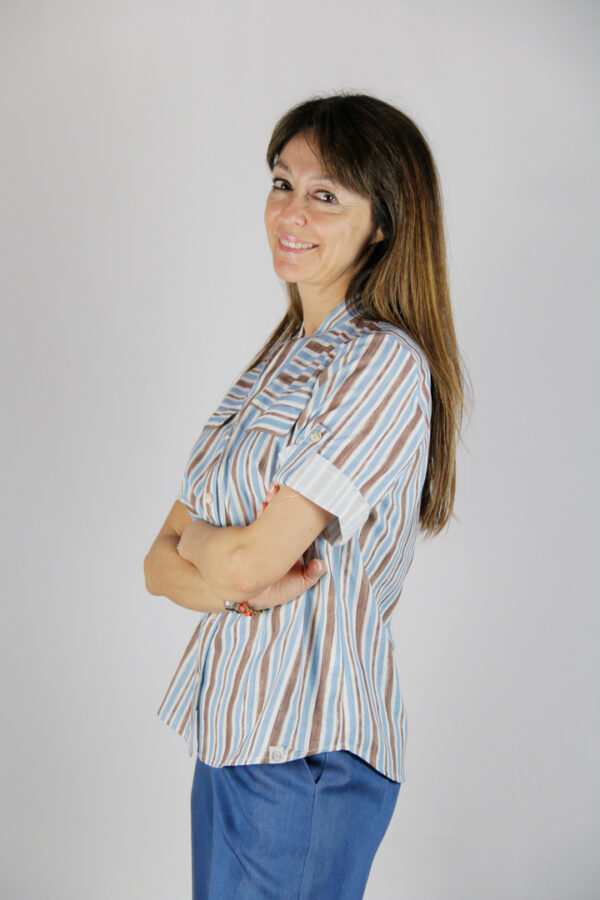 Camicia lino cotone fantasia - immagine 4