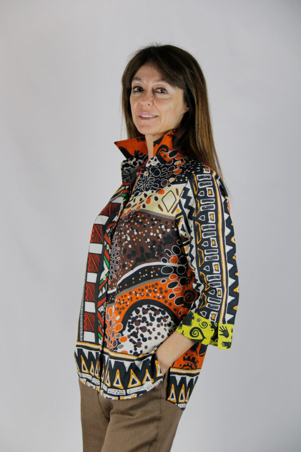 Camicia fantasia in tessuto naturale