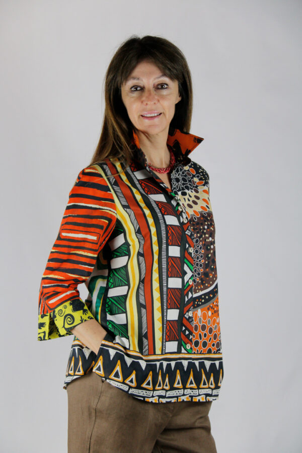 Camicia in cotone leggero a stampa esclusiva - immagine 3