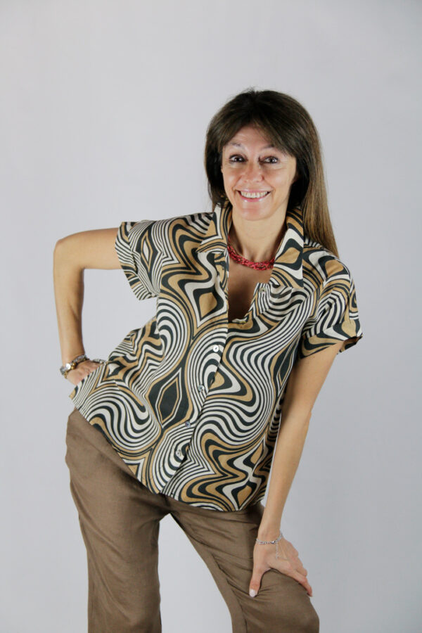 Camicia puro cotone fantasia - immagine 2