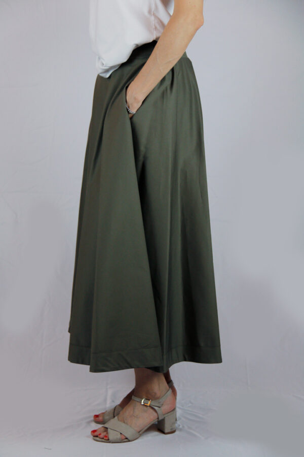 Gonna Lunga Verde Militare - immagine 2