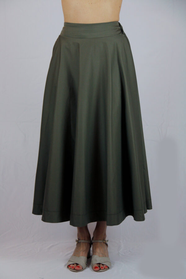 Gonna Lunga Verde Militare - immagine 3