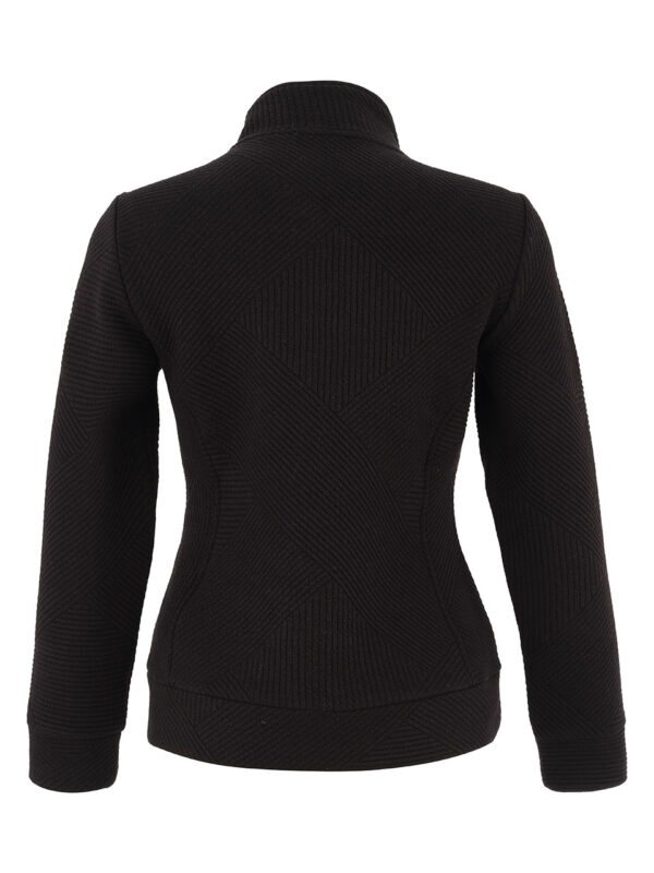 Giubbotto nero bitessuto zip - immagine 9