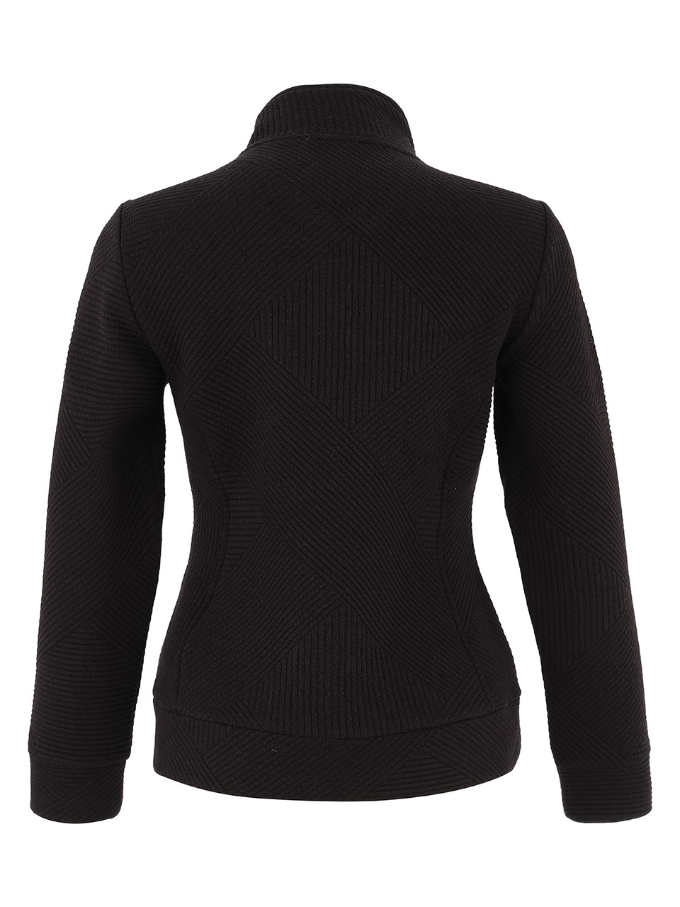 Giubbotto nero bitessuto zip - immagine 9