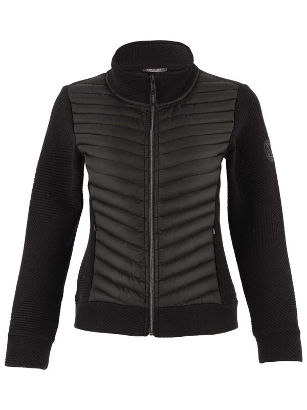 Giubbotto nero bitessuto zip