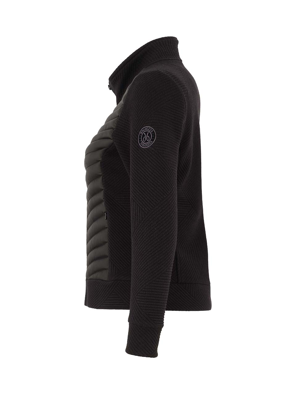Giubbotto nero bitessuto zip - immagine 8