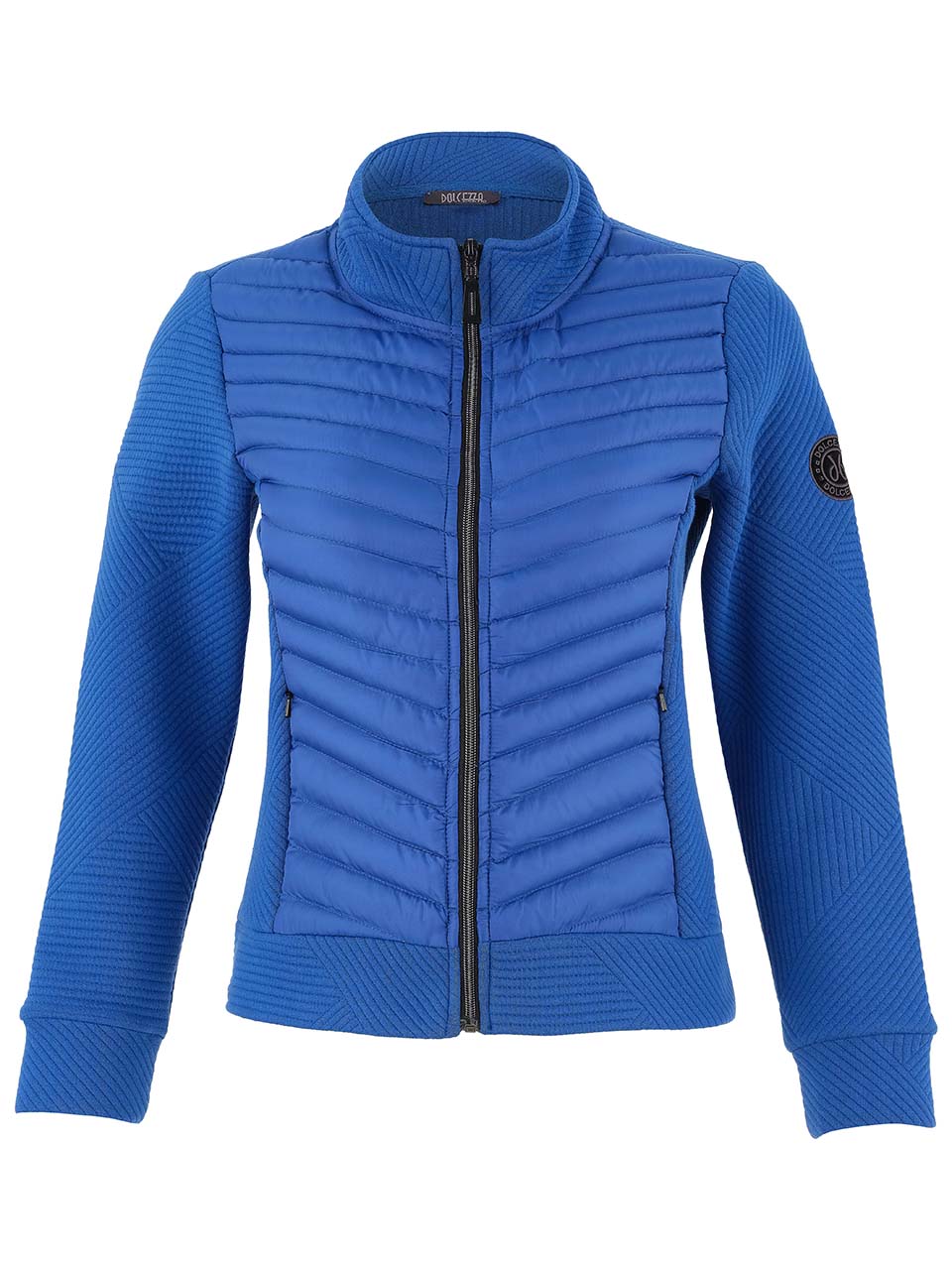 Giubbotto cobalto bitessuto zip
