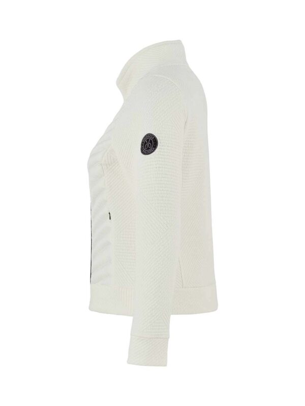 Giubbotto bianco bitessuto zip - immagine 8