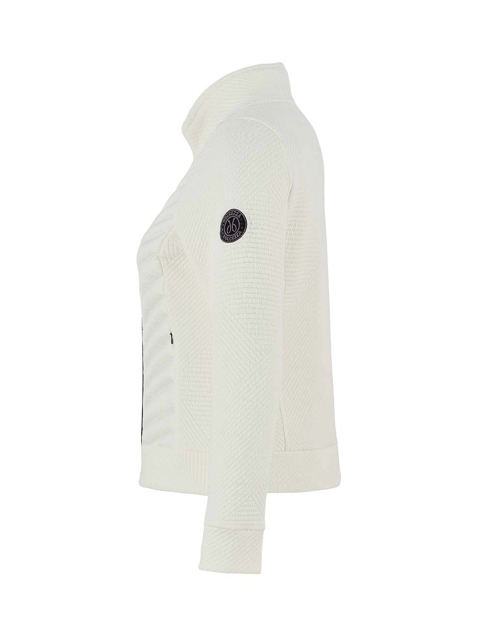 Giubbotto bianco bitessuto zip - immagine 8