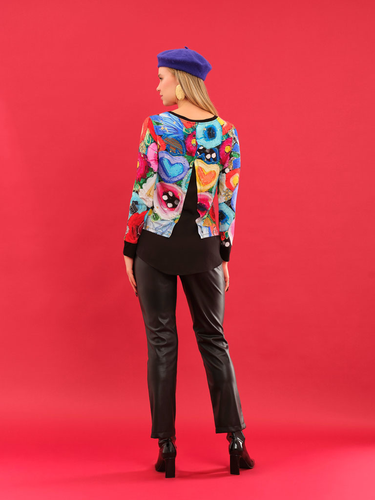 Maglia viscosa fantasia artistica DOLCEZZA - immagine 3