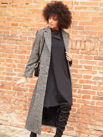 Cappotto lungo donna rescato 3 bottoni