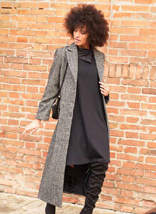 Cappotto lungo donna rescato 3 bottoni