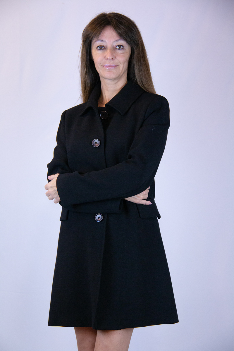 Cappotto nero in tessuto scuba - immagine 3