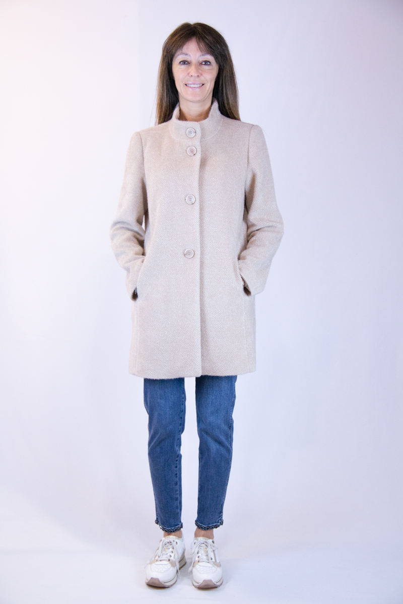 Cappotto pelosetto made in Italy colore cashà - immagine 2