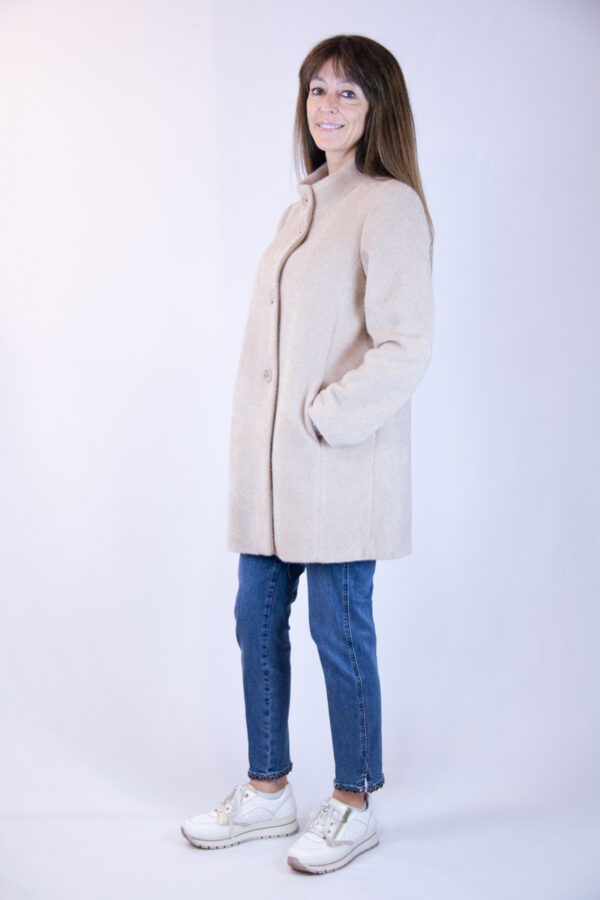 Cappotto pelosetto made in Italy colore cashà - immagine 3