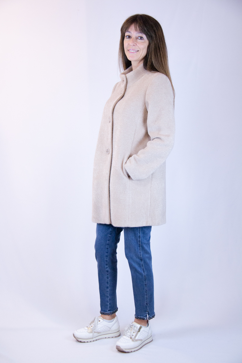 Cappotto pelosetto made in Italy colore cashà - immagine 3