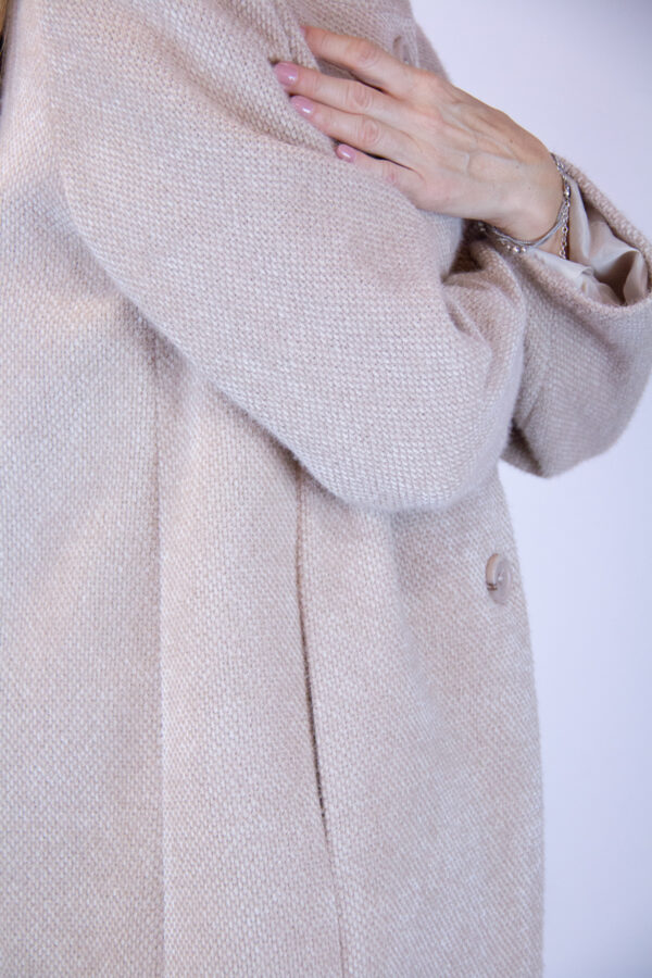 Cappotto pelosetto made in Italy colore cashà - immagine 6