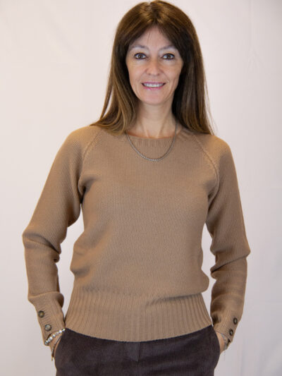Maglia pura lana vergine colore crema