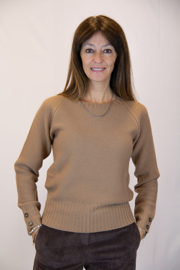 Maglia pura lana vergine colore crema