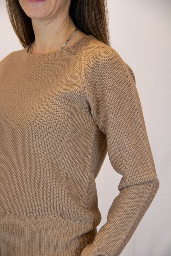 Maglia pura lana vergine colore crema - immagine 4
